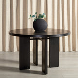 SAFAVIEH Couture Neetu Round Wood Dining Table - 47.75 In W x 47.75 In D x 30 In H - 48Wx48Dx30H