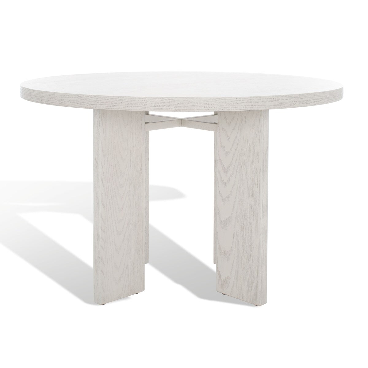 SAFAVIEH Couture Neetu Round Wood Dining Table - 47.75 In W x 47.75 In D x 30 In H - 48Wx48Dx30H