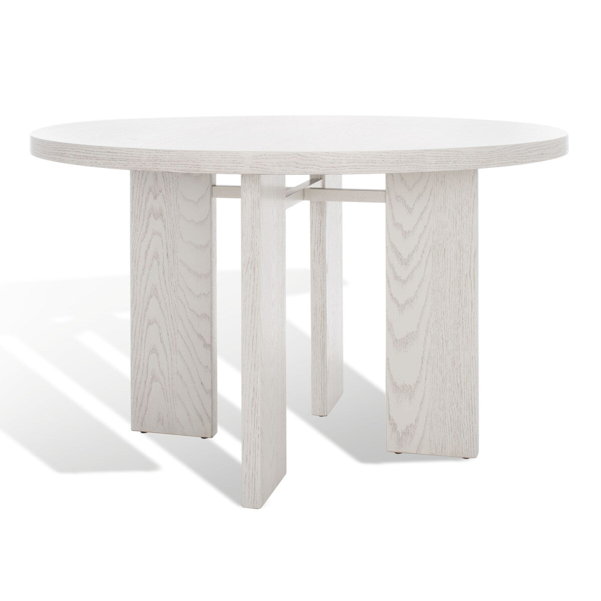 SAFAVIEH Couture Neetu Round Wood Dining Table - 47.75 In W x 47.75 In D x 30 In H - 48Wx48Dx30H