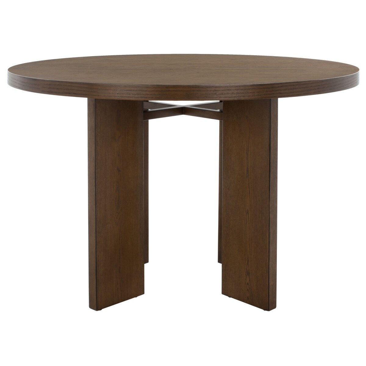 SAFAVIEH Couture Neetu Round Wood Dining Table - 47.75 In W x 47.75 In D x 30 In H - 48Wx48Dx30H