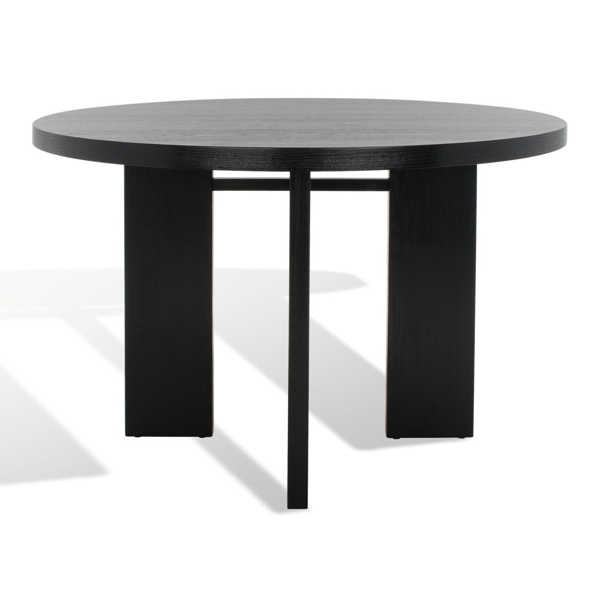 SAFAVIEH Couture Neetu Round Wood Dining Table - 47.75 In W x 47.75 In D x 30 In H - 48Wx48Dx30H