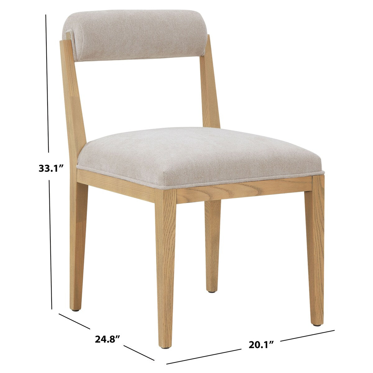 SAFAVIEH Couture Oaklie Rolled Back 20-inch Dining Chair - 20Wx25Dx33H