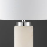 SAFAVIEH Couture Oketa Alabaster Pillar Table Lamp - 15 In W x 15 In D x 30 In H - 15Wx15Dx30H