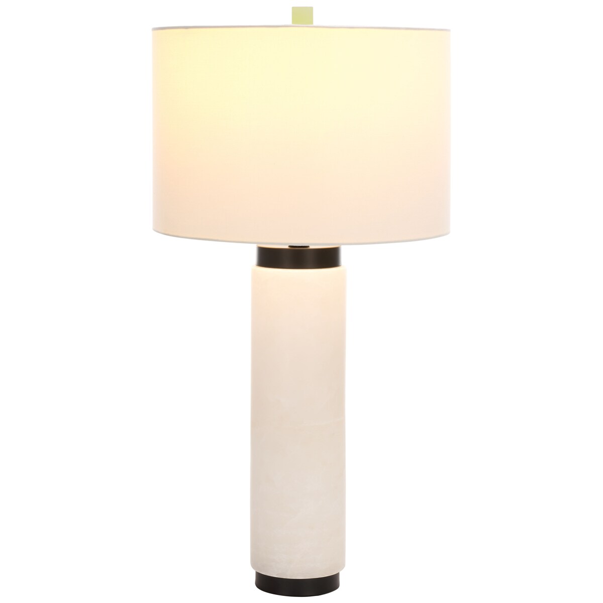 SAFAVIEH Couture Oketa Alabaster Pillar Table Lamp - 15 In W x 15 In D x 30 In H - 15Wx15Dx30H