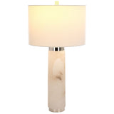 SAFAVIEH Couture Oketa Alabaster Pillar Table Lamp - 15 In W x 15 In D x 30 In H - 15Wx15Dx30H