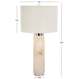 SAFAVIEH Couture Oketa Alabaster Pillar Table Lamp - 15 In W x 15 In D x 30 In H - 15Wx15Dx30H