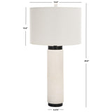 SAFAVIEH Couture Oketa Alabaster Pillar Table Lamp - 15 In W x 15 In D x 30 In H - 15Wx15Dx30H