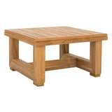 SAFAVIEH Couture Olivine Montford Teak Commercial Grade End Table. - 24 In W x 24 In D x 13 In H - 24Wx24Dx13H