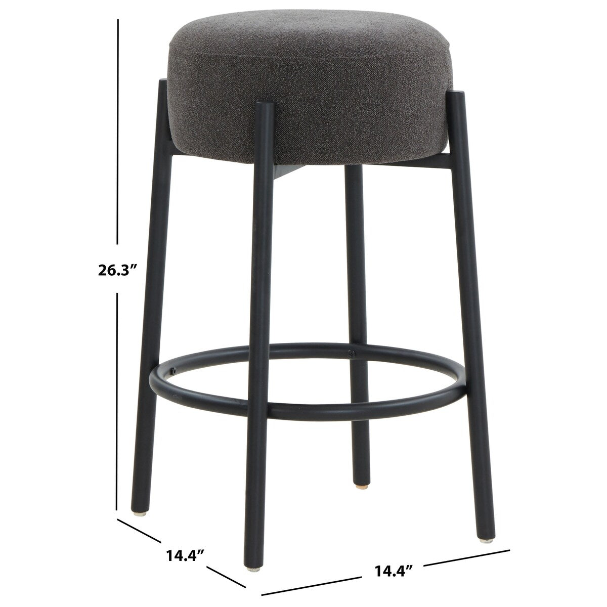 SAFAVIEH Couture Paisleigh Metal 26-inch Counter Stool - 17Wx17Dx26H