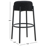 SAFAVIEH Couture Paisleigh Metal Leg 30-inch Barstool - 17Wx17Dx30H