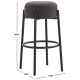 SAFAVIEH Couture Paisleigh Metal Leg 30-inch Barstool - 17Wx17Dx30H