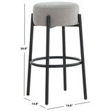 SAFAVIEH Couture Paisleigh Metal Leg 30-inch Barstool - 17Wx17Dx30H