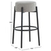 SAFAVIEH Couture Paisleigh Metal Leg 30-inch Barstool - 17Wx17Dx30H