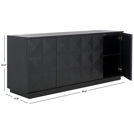 SAFAVIEH Couture Patty 4 Door Sideboard - 63Wx18Dx27H