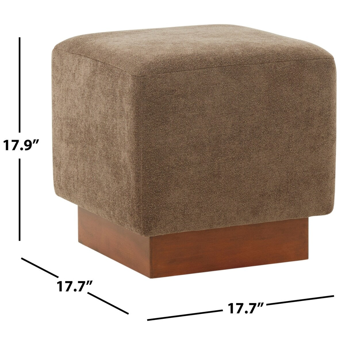 SAFAVIEH Couture Pelin Square Ottoman (Fully Assembled)