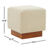 SAFAVIEH Couture Pelin Square Ottoman (Fully Assembled)