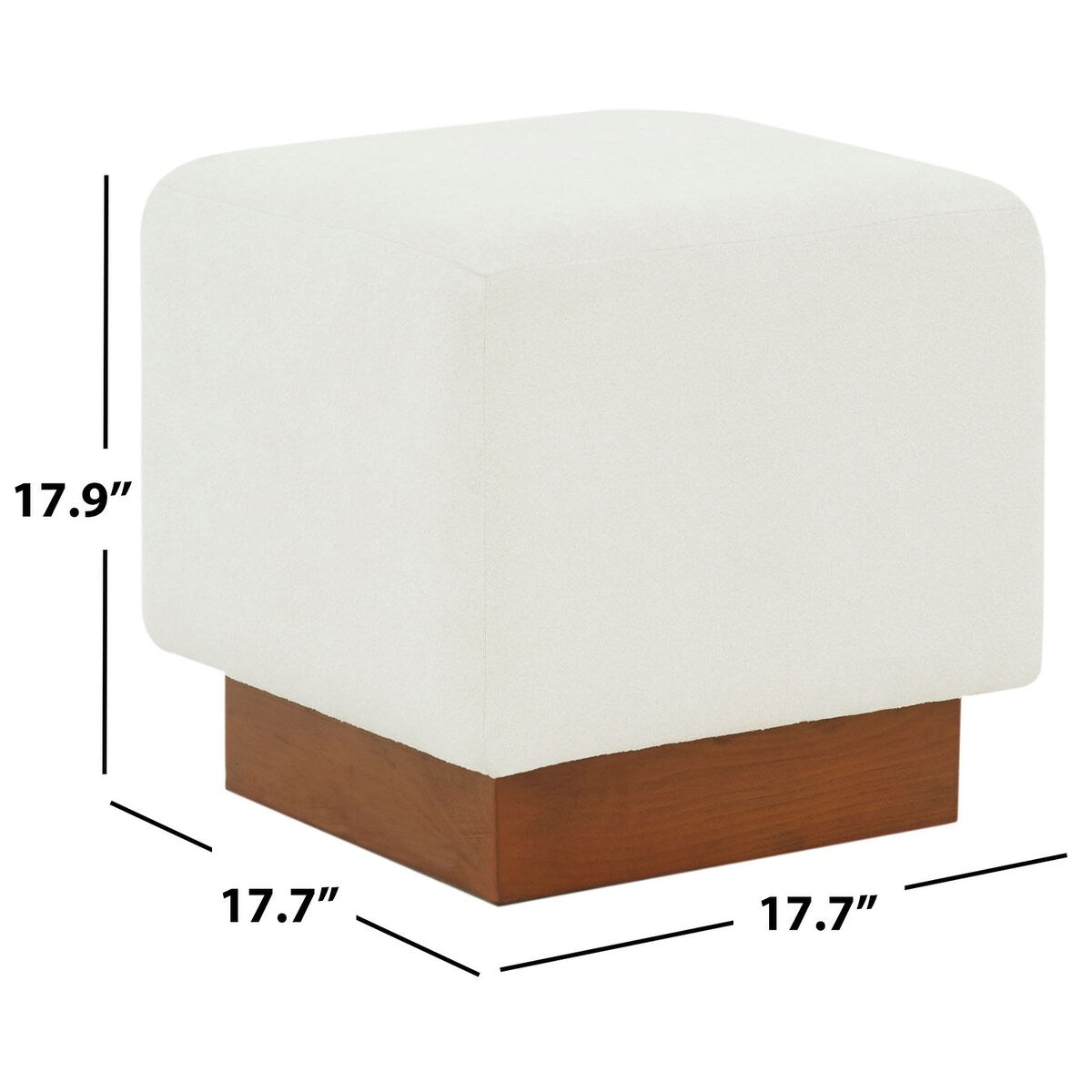 SAFAVIEH Couture Pelin Square Ottoman (Fully Assembled)