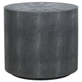 SAFAVIEH Couture Pessa Faux Shagreen Black End Table - 20Wx20Dx18H