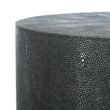 SAFAVIEH Couture Pessa Faux Shagreen Black End Table - 20Wx20Dx18H