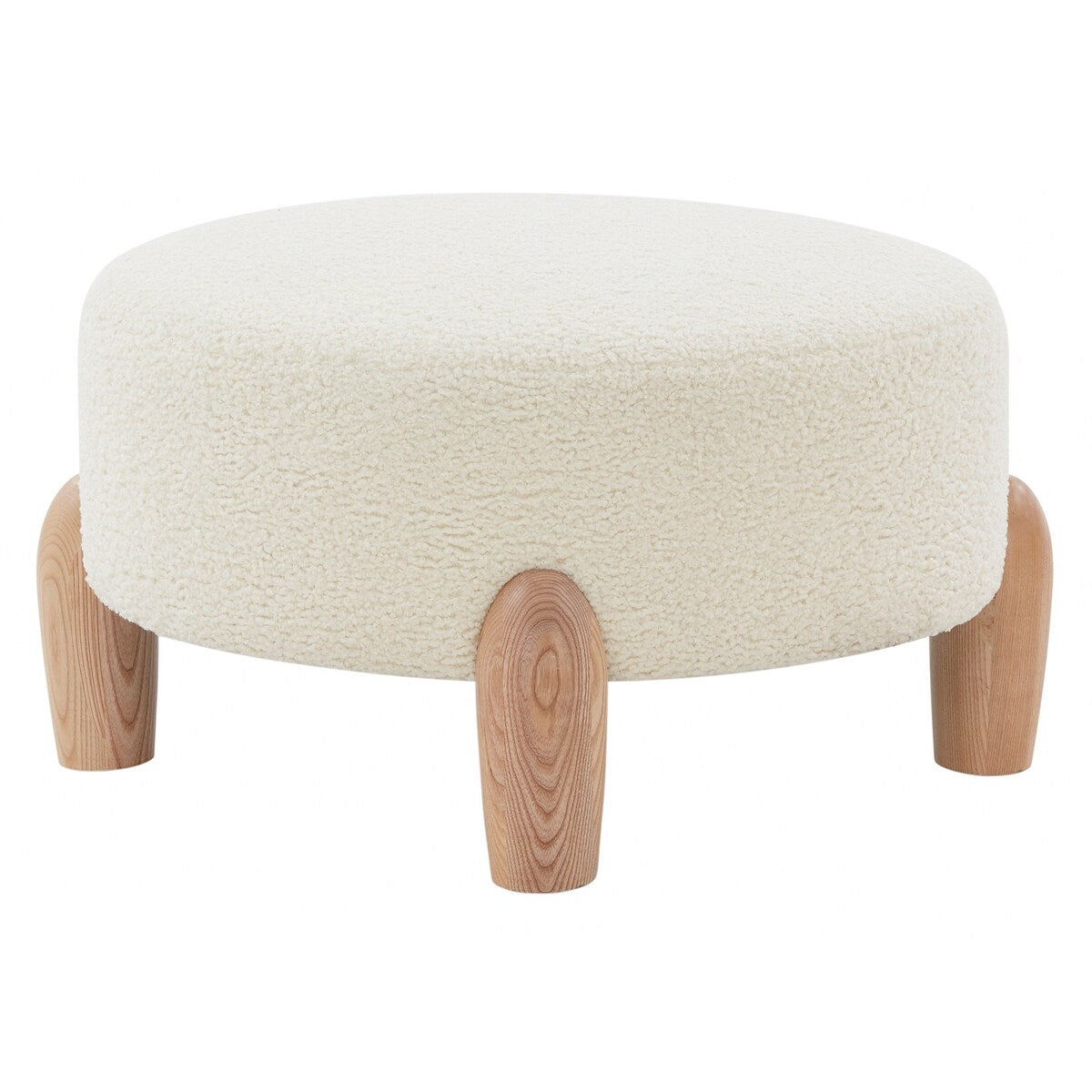 SAFAVIEH Couture Polixeni Scandinavian Round Ottoman