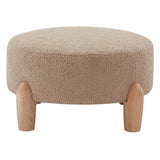 SAFAVIEH Couture Polixeni Scandinavian Round Ottoman