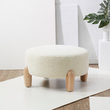 SAFAVIEH Couture Polixeni Scandinavian Round Ottoman