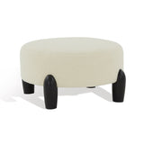 SAFAVIEH Couture Polixeni Scandinavian Round Ottoman