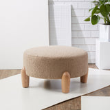 SAFAVIEH Couture Polixeni Scandinavian Round Ottoman