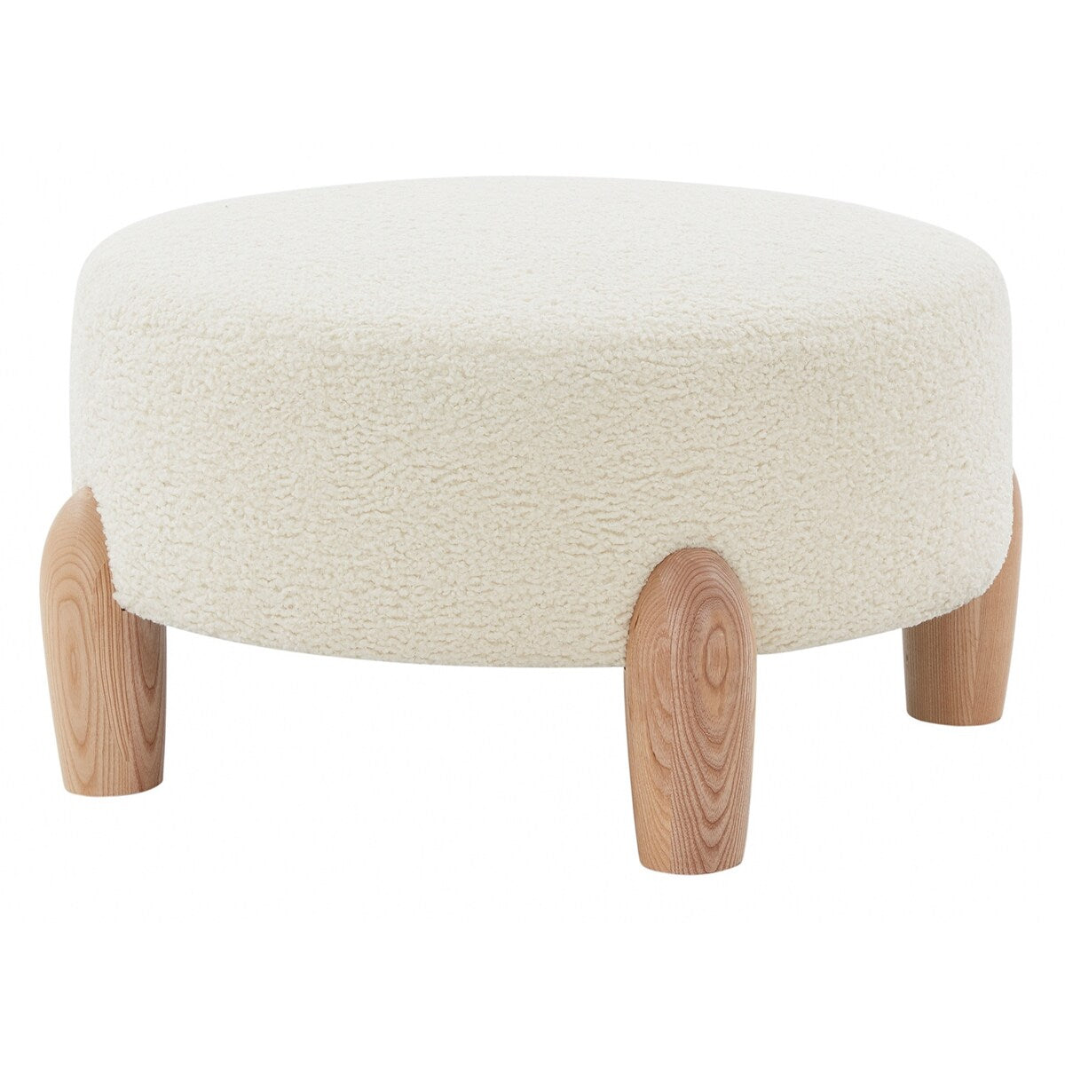 SAFAVIEH Couture Polixeni Scandinavian Round Ottoman