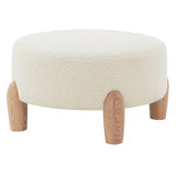 SAFAVIEH Couture Polixeni Scandinavian Round Ottoman