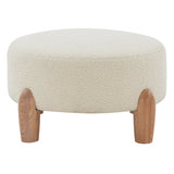 SAFAVIEH Couture Polixeni Scandinavian Round Ottoman