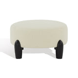 SAFAVIEH Couture Polixeni Scandinavian Round Ottoman