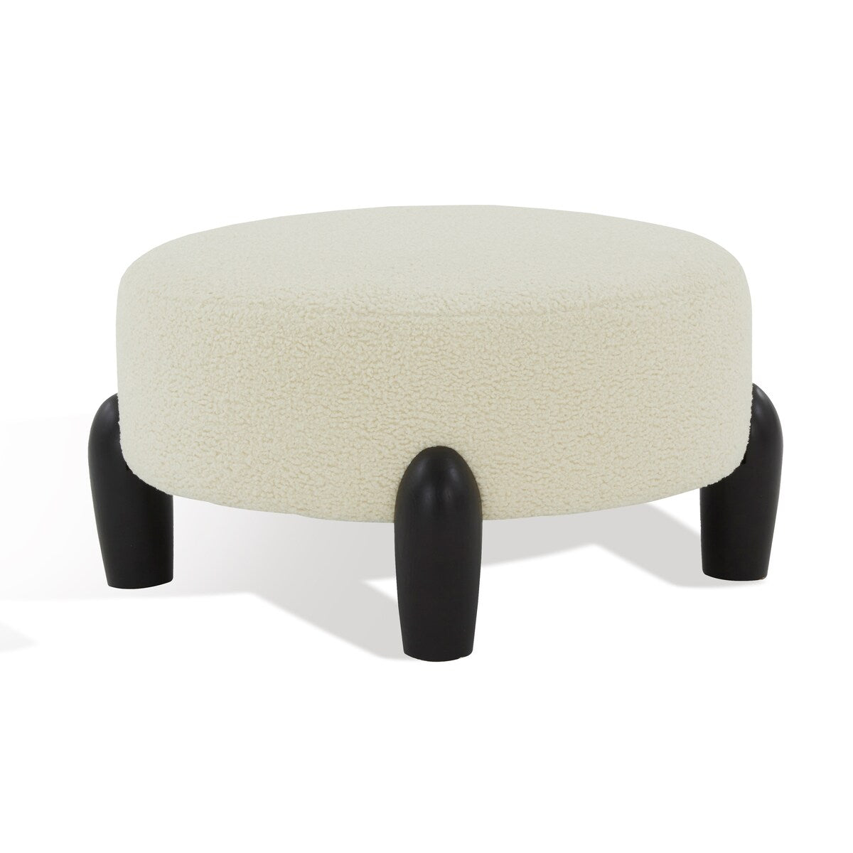 SAFAVIEH Couture Polixeni Scandinavian Round Ottoman