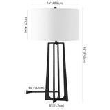 SAFAVIEH Couture Pollyanna Metal Base Table Lamp - 16Wx16Dx32H