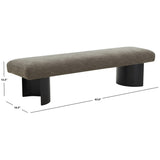 SAFAVIEH Couture Raelee Metal Legs Bench - 63Wx17Dx16H