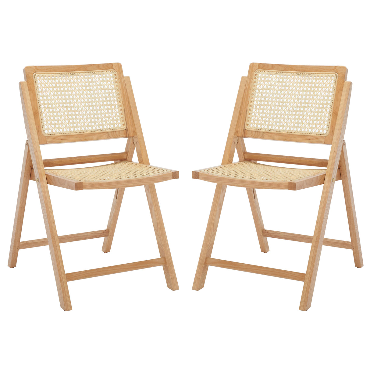 SAFAVIEH Couture Reinalda Cane Folding Dining Chair (Set of 2) - 18 In. W x 23 In. D x 33 In. H - 18Wx23Dx33H