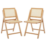 SAFAVIEH Couture Reinalda Cane Folding Dining Chair (Set of 2) - 18 In. W x 23 In. D x 33 In. H - 18Wx23Dx33H