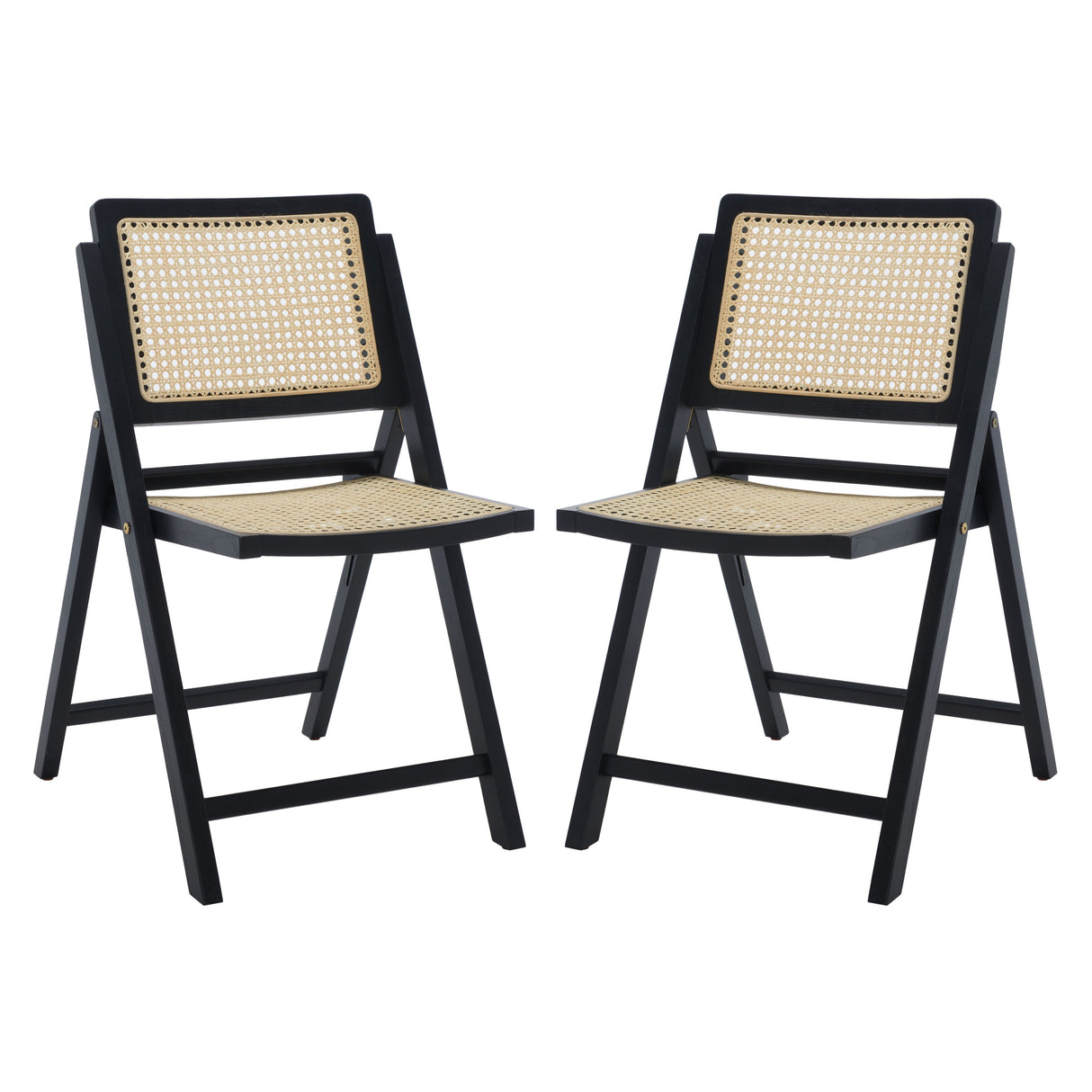 SAFAVIEH Couture Reinalda Cane Folding Dining Chair (Set of 2) - 18 In. W x 23 In. D x 33 In. H - 18Wx23Dx33H