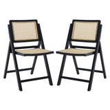 SAFAVIEH Couture Reinalda Cane Folding Dining Chair (Set of 2) - 18 In. W x 23 In. D x 33 In. H - 18Wx23Dx33H