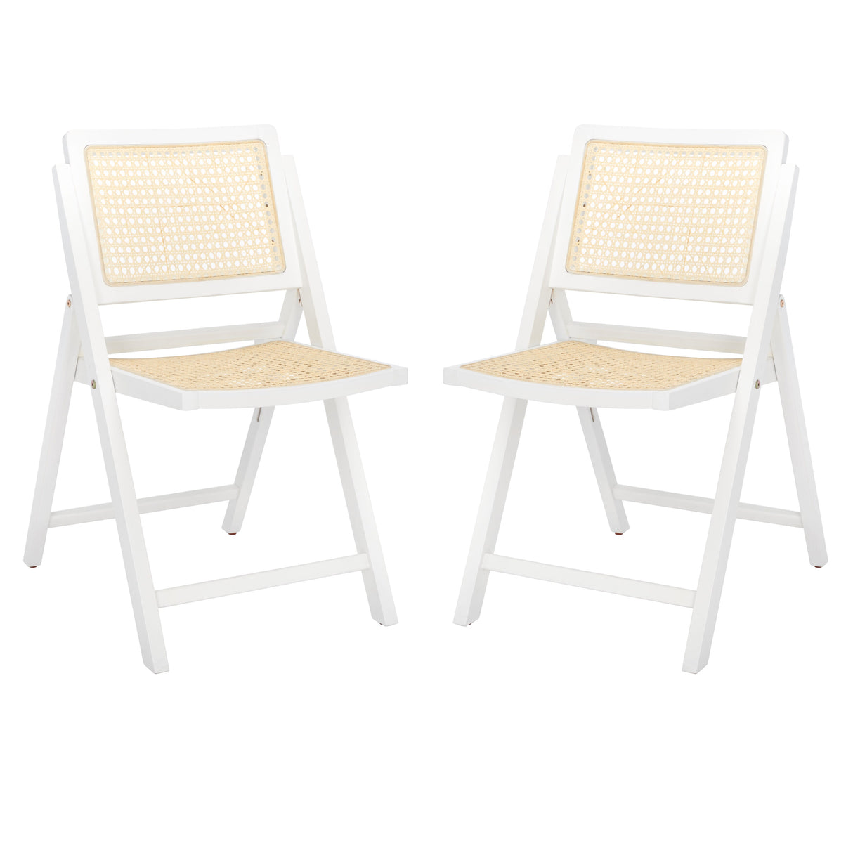 SAFAVIEH Couture Reinalda Cane Folding Dining Chair (Set of 2) - 18 In. W x 23 In. D x 33 In. H - 18Wx23Dx33H