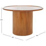 SAFAVIEH Couture Rengina Round Pedestal Dining Table - 46 In. W x 46 In. D x 30 In. H - 46Wx46Dx30H