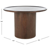 SAFAVIEH Couture Rengina Round Pedestal Dining Table - 46 In. W x 46 In. D x 30 In. H - 46Wx46Dx30H