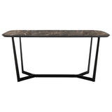 SAFAVIEH Couture Rezarta Metal Dining Table - 63 In W x 35.4 In D x 29.2 In H - 63Wx35Dx29H