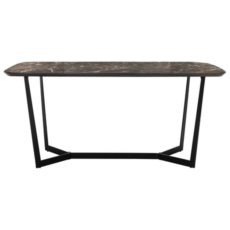 SAFAVIEH Couture Rezarta Metal Dining Table - 63 In W x 35.4 In D x 29.2 In H - 63Wx35Dx29H