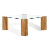 SAFAVIEH Couture Robbie Square Glass Coffee Table - 36Wx36Dx15H