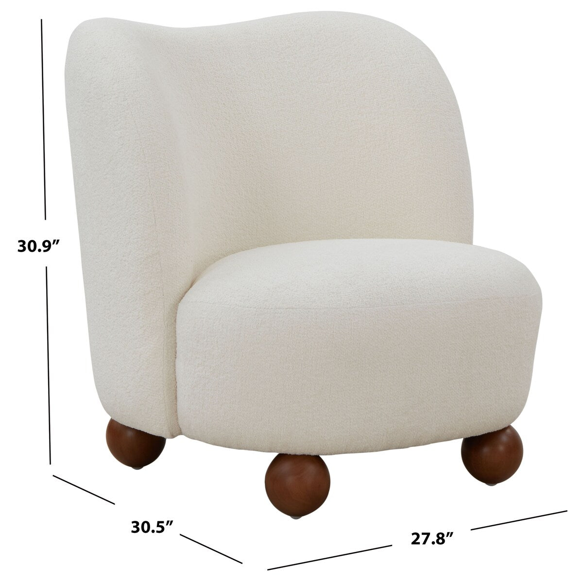 SAFAVIEH Couture Rodolfo Boucle Accent Chair - 28Wx31Dx31H