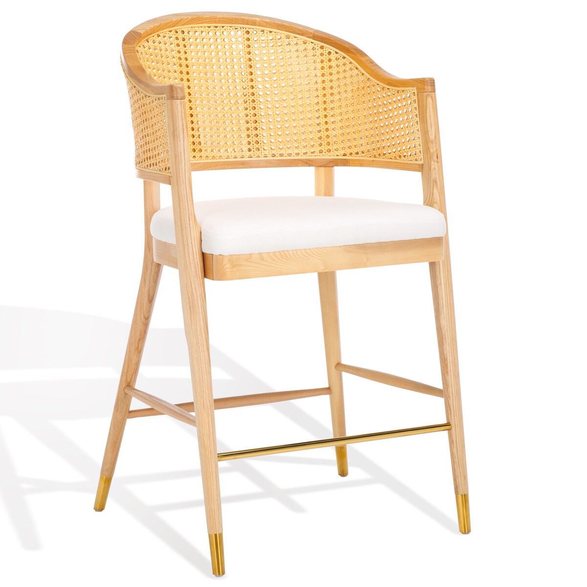 SAFAVIEH Couture Rogue Rattan 27-inch Barstool - 24Wx23Dx42H