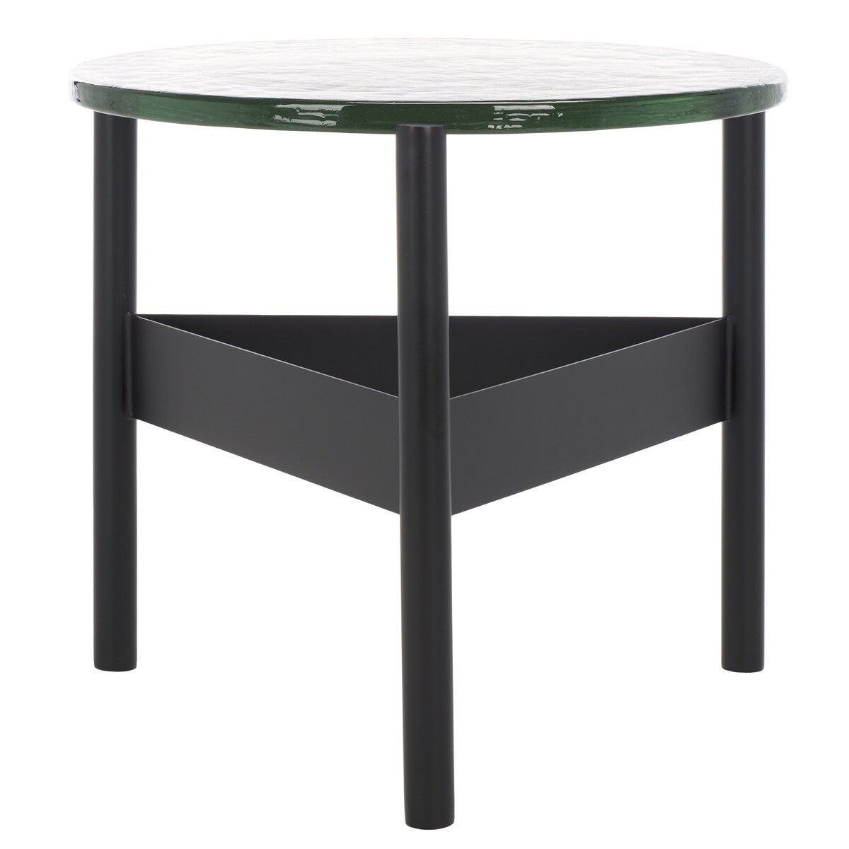 SAFAVIEH Couture Rozalia Cast Glass Accent Table. - 21Wx19Dx17H