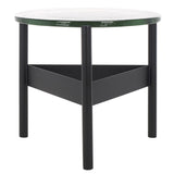 SAFAVIEH Couture Rozalia Cast Glass Accent Table. - 21Wx19Dx17H