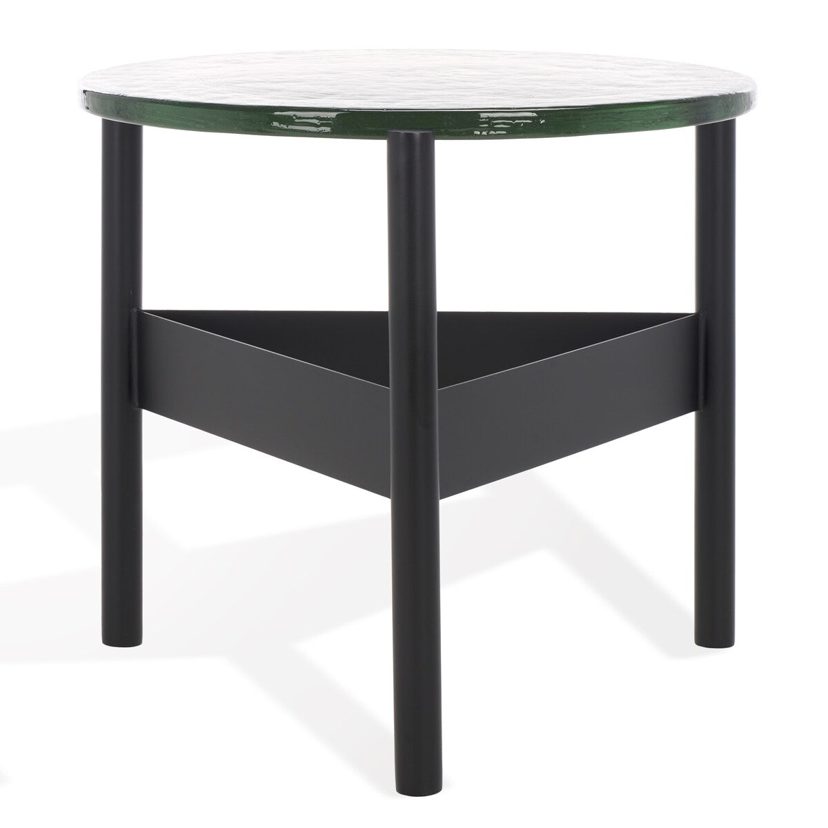 SAFAVIEH Couture Rozalia Cast Glass Accent Table. - 21Wx19Dx17H